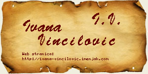 Ivana Vinčilović vizit kartica